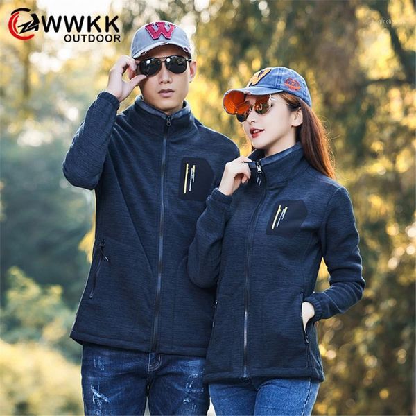 

men's women polar fleece jacket outdoor camping tourism mountain climbing comfortable soft shell thermal hiking jackets1 jackets&hoodie, Blue;black