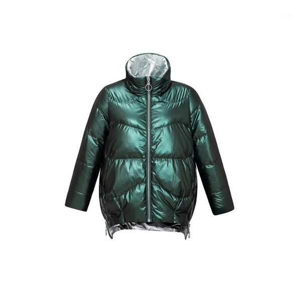 

kissqiqi 2020 new winter jacket women fashion coat women's heavy-weight long-sleeve full-zip hooded puffer coat quality1, Black