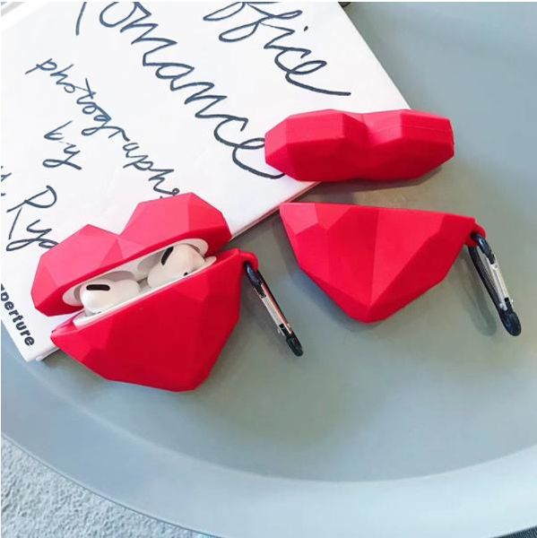 

for airpods pro 3 2 1 case heart shape tpu wireless bluetooth headphones protective cover for air pods pro case with metal hook