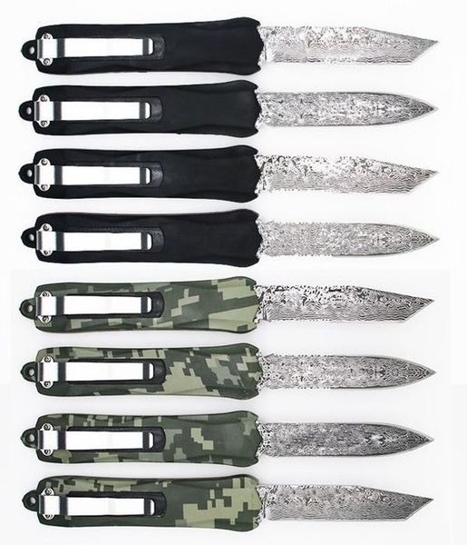 Black Camo A163 Damascus Pattern 8 Modelli Double Action Tactical Self Defense Pocket Folding Edc Knife Coltelli da caccia Strumenti esterni