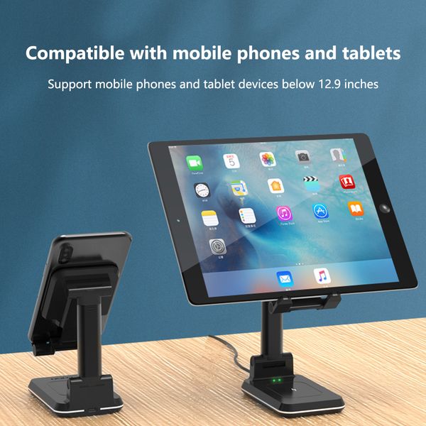 

for airpods wireless charger stand for iphone samsung xiaomi adjustable tablet stand deskmobile phone holder for ipad pro air