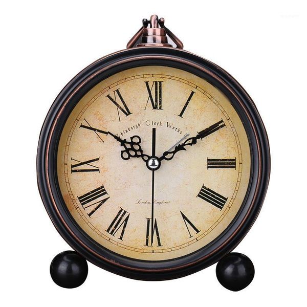 

other clocks & accessories european retro rural creative alarm clock lazy mute simple student bedside metal alarm1