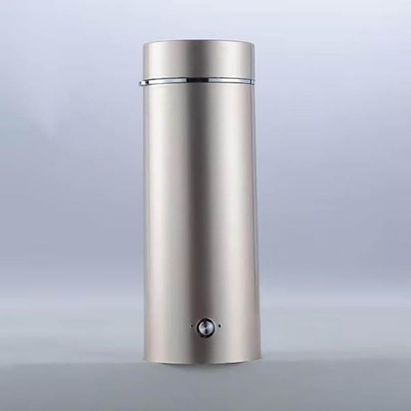 

electric water cup heating cup warm travel portable heating mini electric water bottle gift