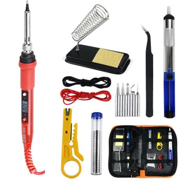 

hand & power tool accessories 220v 60w/80w electric digital display temperature adjustable welding soldering tips tools iron station