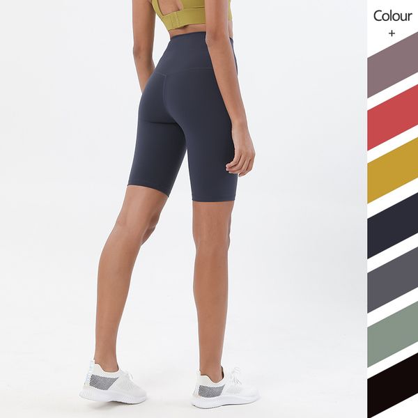 

3m double side sanding no embarrassment line fitness pants high waist peach hip tight yoga shorts yoga pants, Gray