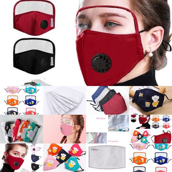 

pm2.5 kids cotton 2021 washable warm face with goggle anti-dust mask colorful non-woven fabric children cloth masks 3 n6g7x