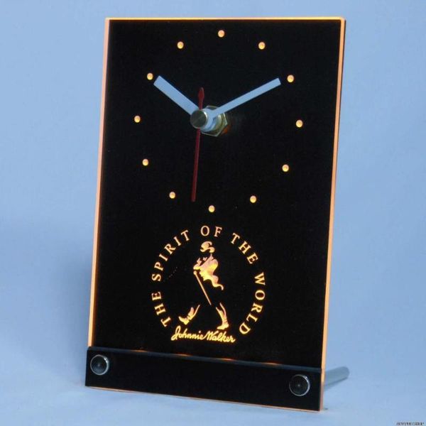 

tnc0125 johnnie walker 3d led table desk clock