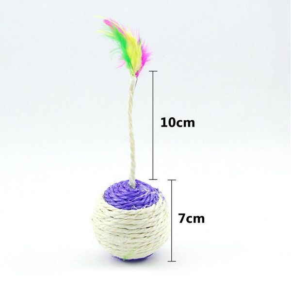 

random color 1pc cat claw scratching sisal toy pet toys new shuttlecock ball colorful fea qylapl
