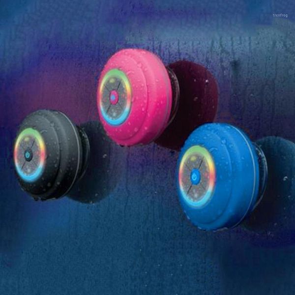 

q9 waterproof wireless led hands-call tf card bluetooth speaker with sucker1