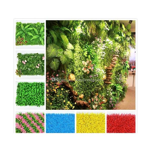 

environment artificial lawn colorful artificial turf wall delicate plant wall plastic proof for wedding garden decorations