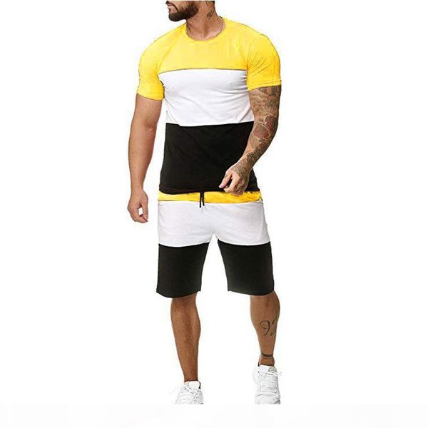 

mens 2 piece outfit sport set short sleeve summer leisure casual short thin sets summer leisure casual dark blue thin sets, Gray