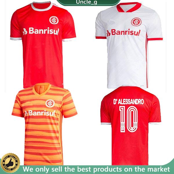

new 20 21 club internacional soccer jersey red home 2020 2021 away gray football shirt woman n. lopez d.alessandro pottker top, Black;yellow