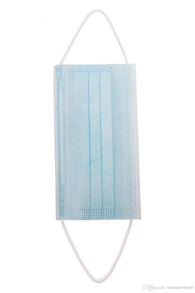 

white disposable 9 black colors masks pink with elastic ear loop 3 ply breathable dust air anti-dust face mask mout