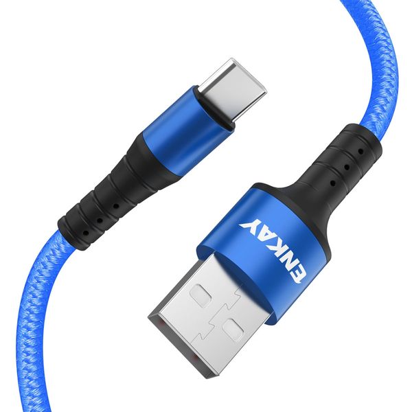 

enkay enk-cb102 nylon weaving usb to type-c data transfer charging cable