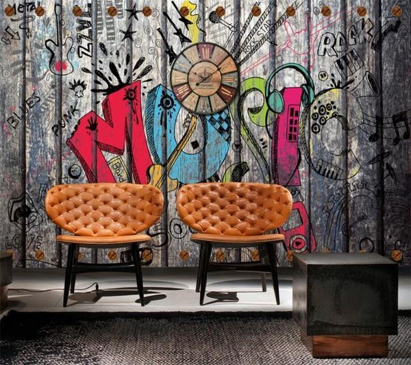 

custom wallpaper 3d mural retro nostalgic graffiti l tv background wall painting living room bedroom restaurant 3d wallpaper1
