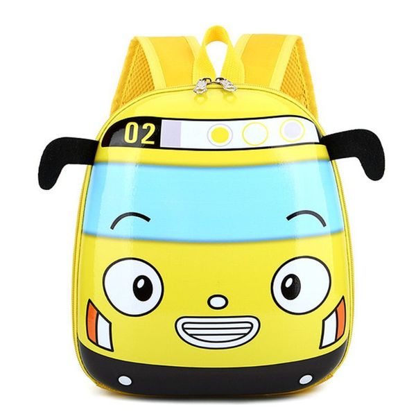 4color Eva Kid's Cartoon 3D Car Shape School Rucksack Kindergarten Bücherbag Schultasche Für Jungen Mädchen LJ201225