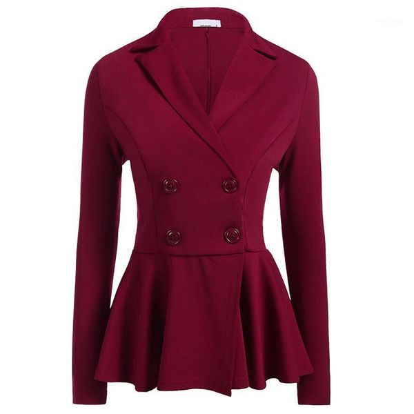 

suit-dress long sleeve suit loose coat both row buckle suit dress1, White;black