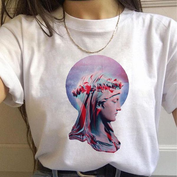 

футболка моды harajuku летние с короткими рукавами топы женские футболки женские футболка с коротким рукавом o-шеи старинные футболки, White