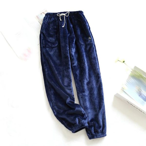 

sweat pants sleepwear elastic waist pajamas bottoms sleepwear thick winter, Black;brown