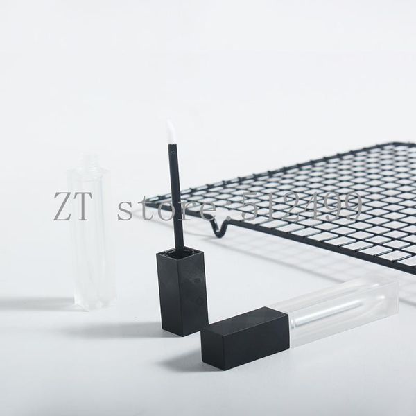 

storage bottles & jars 5-6ml plastic square transparent frosted lipgloss tube, makeup lip gloss package,empty cosmetic lipstick refillable m