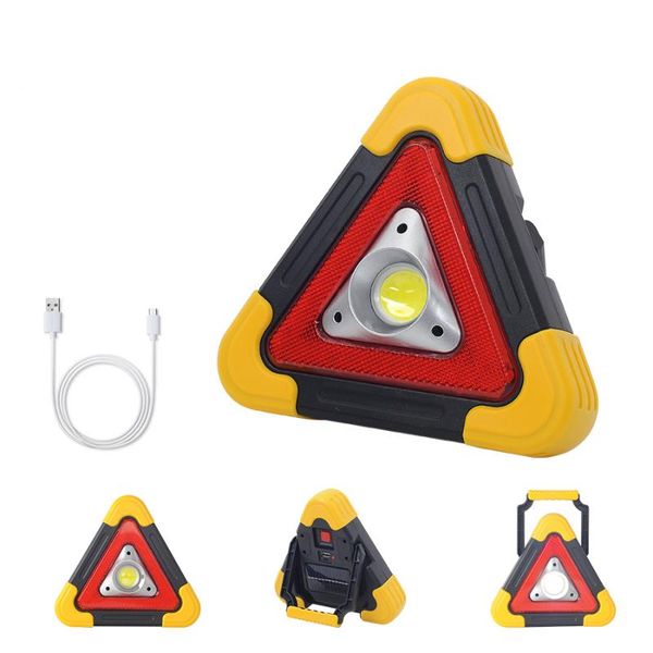 

working light triangle warning traffic dc5v 20w cob solar rechargeable led work outdoor portable car repair mini camping