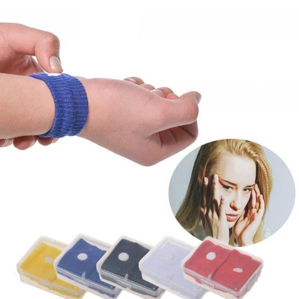 

2pcs wrist band anti nausea wrist support sports safety wristbands anti-motion sickness bracelet wrist band br qyldem, Black;red