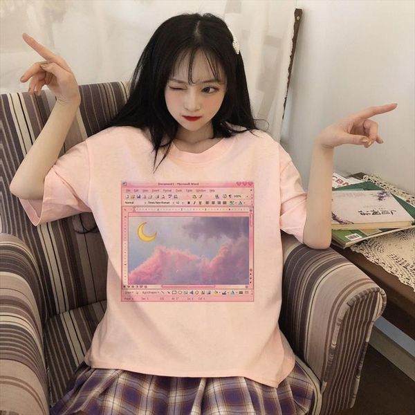 

sailor moon vintage 90s funny t shirt harajuku clothes tshirt aesthetic cat anime women cute female t shirt kawaii vogue ullzang, White