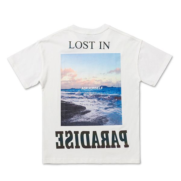 

street gaojie askyurself 3m digital printing illusion color reflective loose fashion brand short sleeve t-shirt, White;black