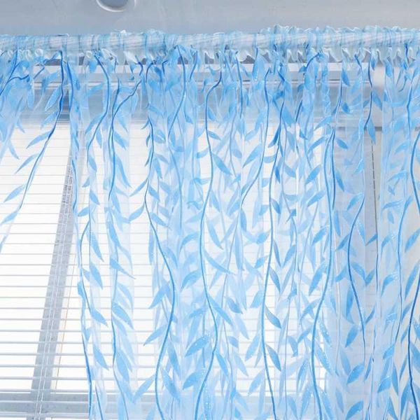 

pastoral willow sheer yarn curtains for living room tulle fabrics gauze simple window curtain panel home textiles