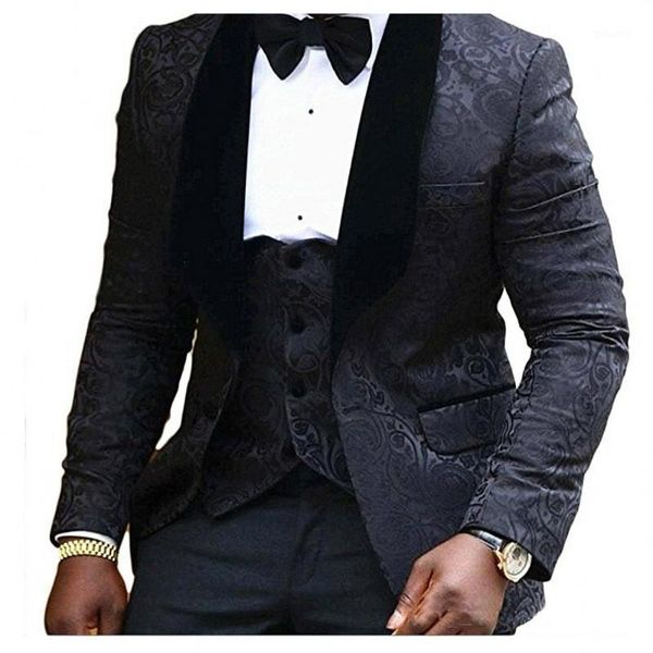 

custom made men suits groom tuxedos shawl velvet lapel groomsmen wedding man 3 pieces ( jacket+pants+vest+bow tie ) c9011, White;black