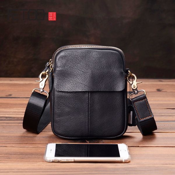 

hbp aetoo men's leather diagonal bag, mini casual shoulder bag
