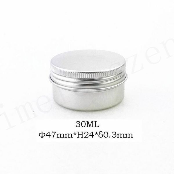 

cosmetic 30ml cream aluminum lip jar gloss solid perfume sample packaging container cans zx1