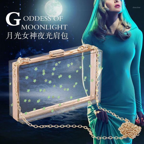 

evening bags style moonlight lady's bag shoulder acrylic hand1