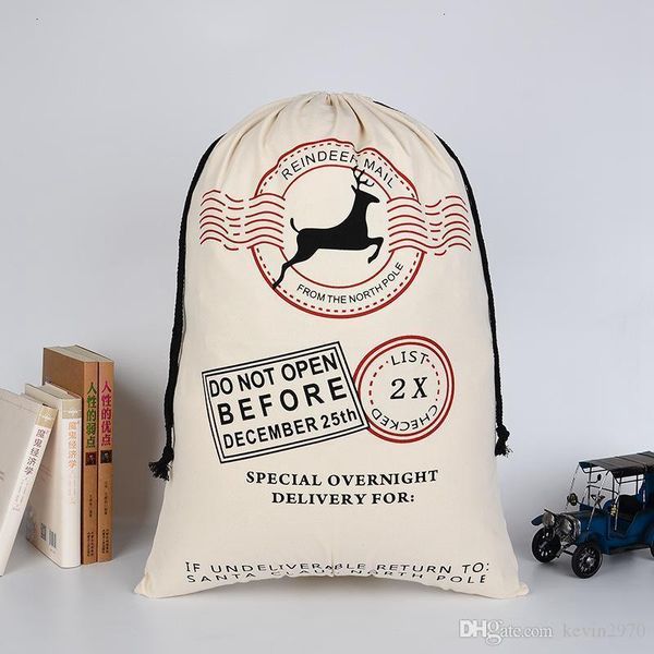 

monogrammable lowest sacks christmas large canvas price2020 gifts santa claus drawstring bag with reindeersswoy