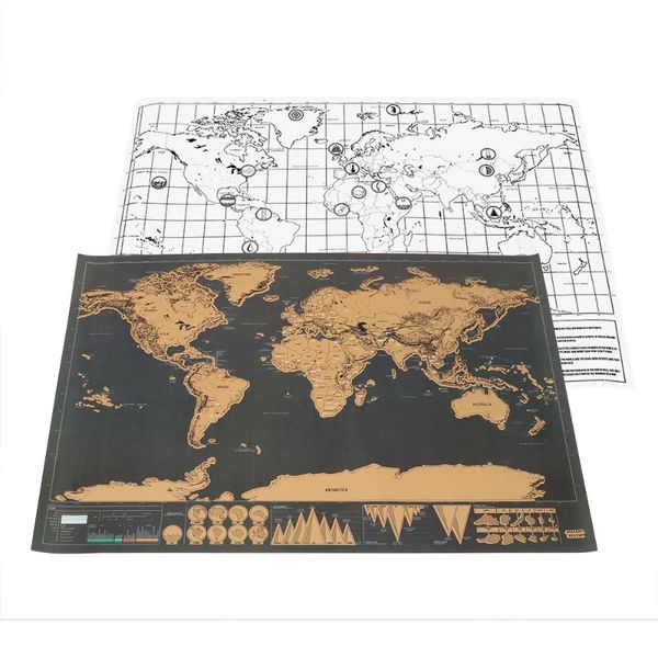 

personalized journal travel erase black map poster deluxe edition scratch 1pc new wall stickers home decor