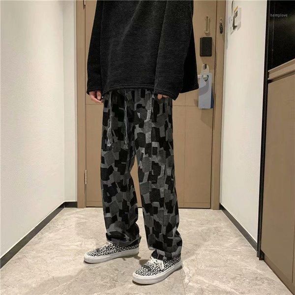 

men's trousers 2021 spring and winter new straight wide-leg casual trendy versatile trousers loose fashion young men's clothing1, Black