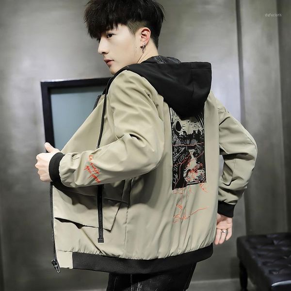 

hooded jacket men's coat 2020 spring and autumn new casual clothes1, Black;brown