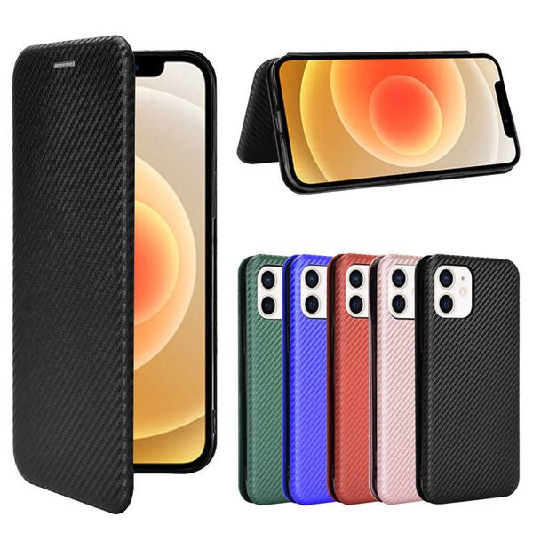 

carbon fiber leather magnetic case for iphone 12 11 pro max xs xr xs max 7 8 plus flip card slot phone cover