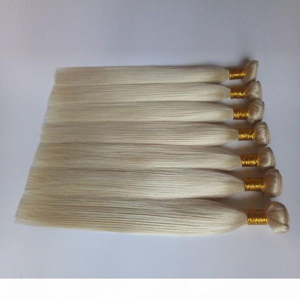 

brazilian virgin straight human hair weaves factory wholesale price mongolian russian #613 blonde indian remy hair weft 10pcs lot, Black