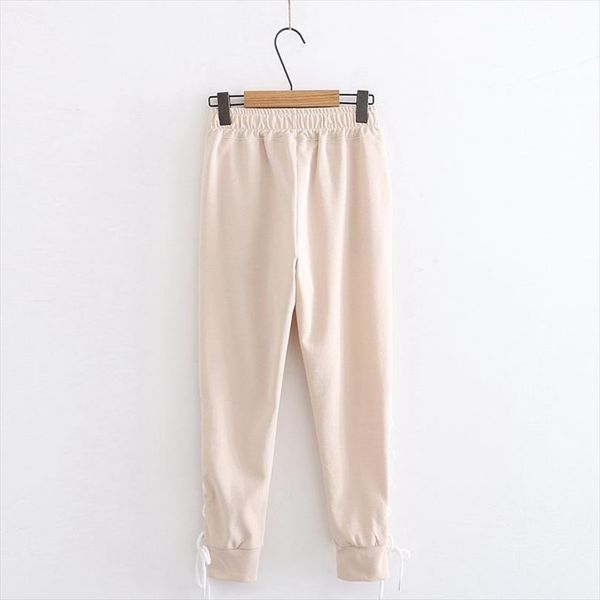 

модный и модный в 2020 году, все виды тонких твердых цветных галстуков упругие брюки, тонкие женские спортивные штаны 971, Black;white