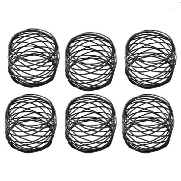 

decorations black napkin rings set of 6 metal mesh for weddings dinner parties or every day use1