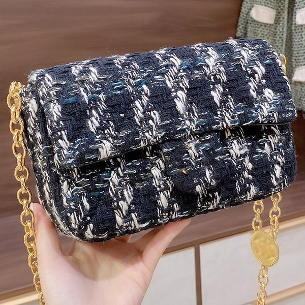 

luxury designer bag c classic woolen mesh ladies crossbody bag cf gold coin chain shoulder bag series ing, Red;black