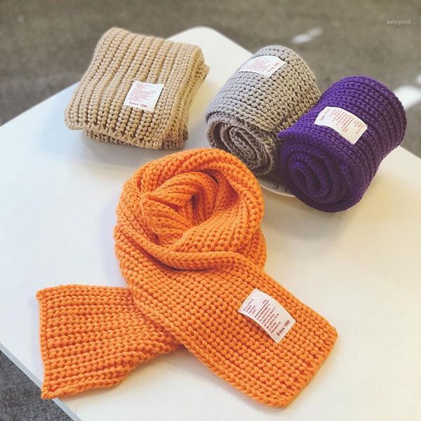 

scarves children's scarf winter baby cute warm boy girl child knitted wool autumn1, Blue;gray