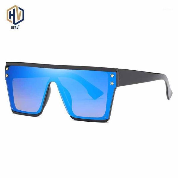 

ofir fashion men square siamese sunglasses women classic rice nail star oversized frame sun glasses gradient eyewear uv4001, White;black