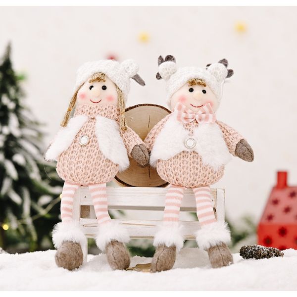 

2020 новогодние новогодние рождественские украшения подарок симпатичные рога белл кукол кулон висит вечеринка домашние украшения мальчики и