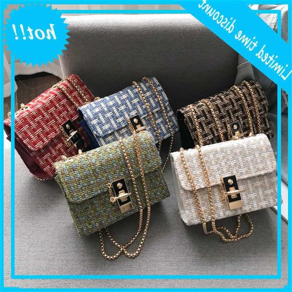 

new female square quality women's designer handbag ladies chain shoulder crossbody travel tote bag