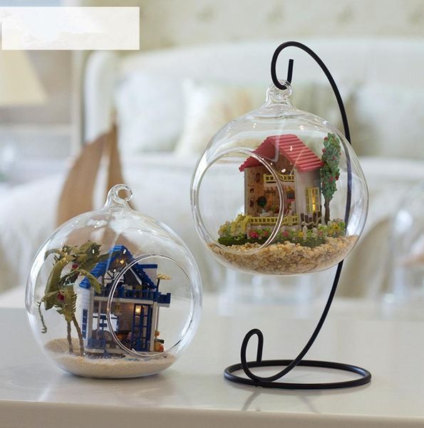 

орнамент дисплей стенд железный стенд стойки для подвесного стекла глобус воздушный завод terrarium witch ball держатель свадьбы sqchkc home