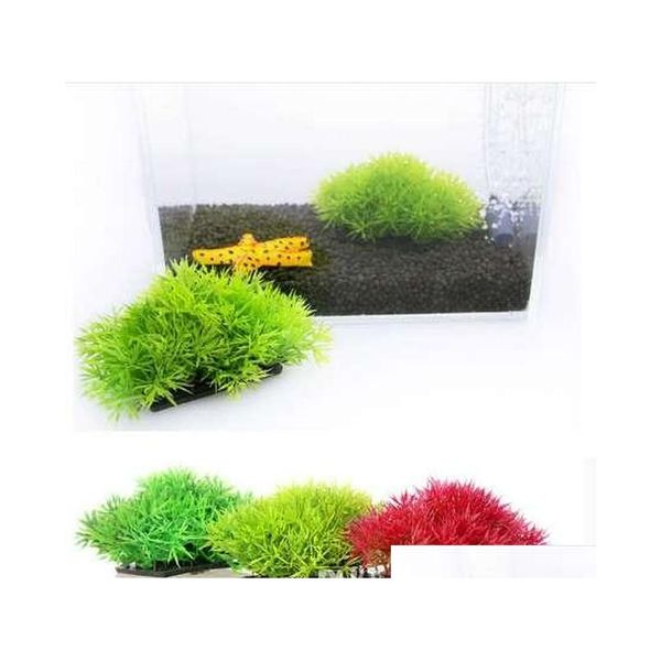 

1pc artificial grass aquarium decor water weeds ornament fish tank plant aquarium ornament decorations 3 color bcjn8