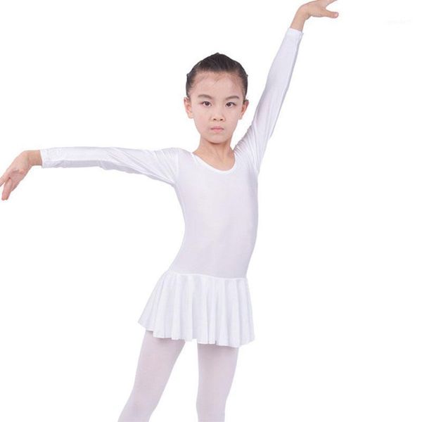 

stage wear long sleeved spandex gymnastics leotard for girls ballet dress clothing kids dance wear1, Black;red