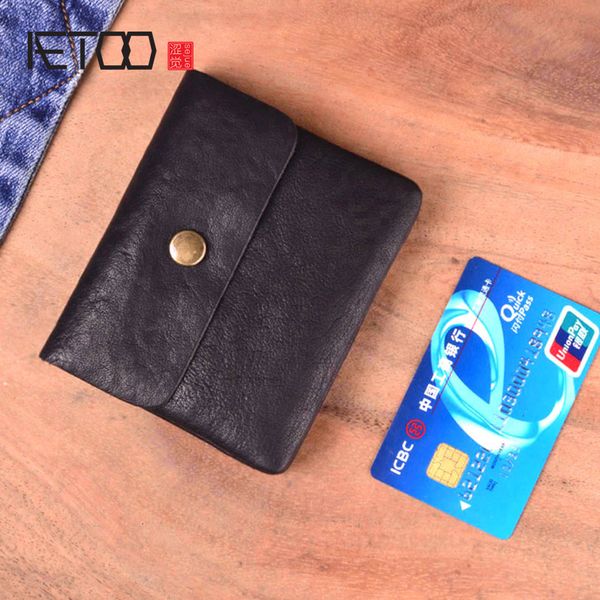 

hbp aetoo genuine leather men wallet male short vintage zipper wallets purse with clip credit card holder male, Red;black